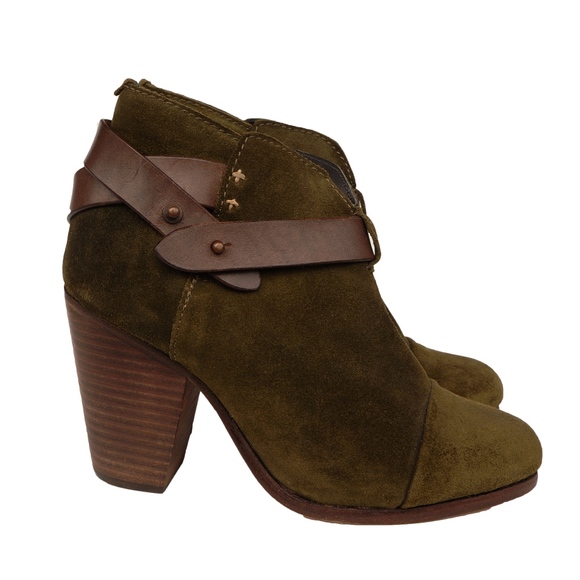 RAG & BONE HARROW SUEDE ROUND TOE ANKLE BOOTS - Picture 3 of 7